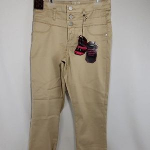 Womens NO BO Mid Rise Skinny Crop Pants